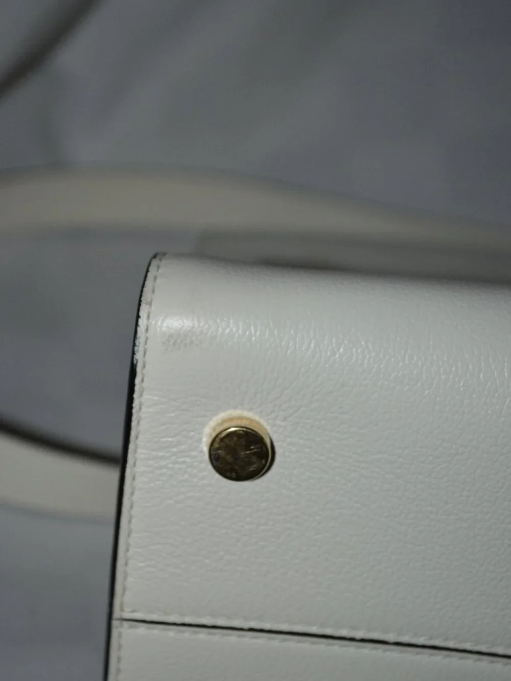 Christian Dior White Leather Diorever Medium Shoulder Double Handle Handbag